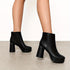 RETRO GOGO-STIEFEL FÜR DAMEN – BLOCKABSATZ MIT QUADRATISCHER ZEHENPARTIE – TRENDIGE PLATEAU-STIEFELETTEN